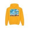 kids rainbow cloud hoodie — "painting the cloud" youth sweatshirt