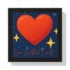 framed poster — "love without limits" heart wall art