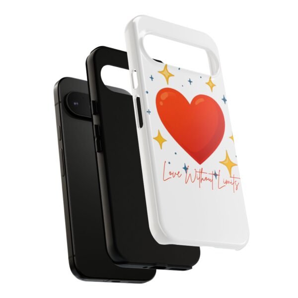 heart sparkle phone case – “love without limits” protective cover