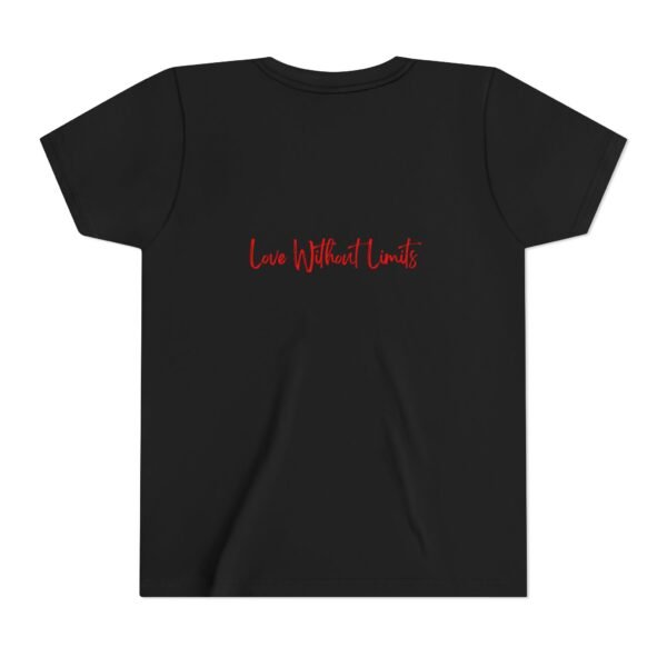 youth tee — 'love without limits' heart graphic kids t shirt
