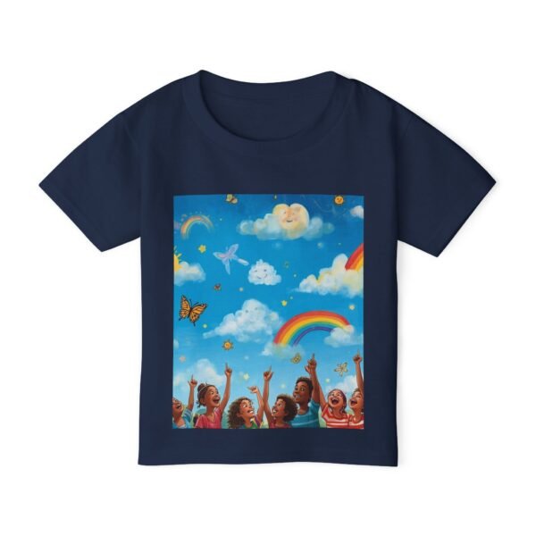 toddler t‑shirt — painting the cloud rainbow kids graphic tee