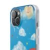 whimsical rainbow clouds phone case — cute kids sky illustration