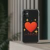 clear impact phone case — red heart & “love without limits” design