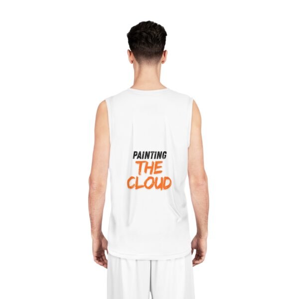 youth rainbow cloud basketball jersey — “painting the cloud” all over print