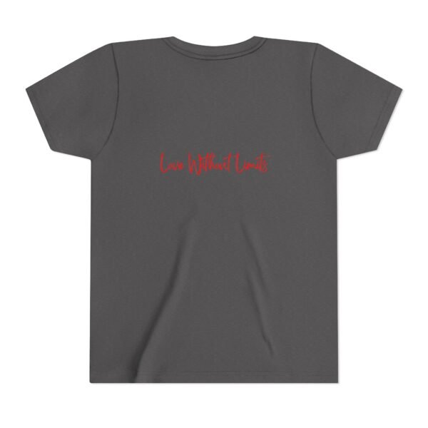 youth tee — 'love without limits' heart graphic kids t shirt