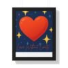 framed poster — "love without limits" heart wall art