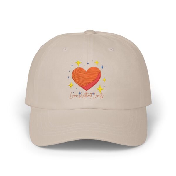 heart sparkle dad cap — embroidered love baseball hat