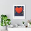 framed poster — "love without limits" heart wall art