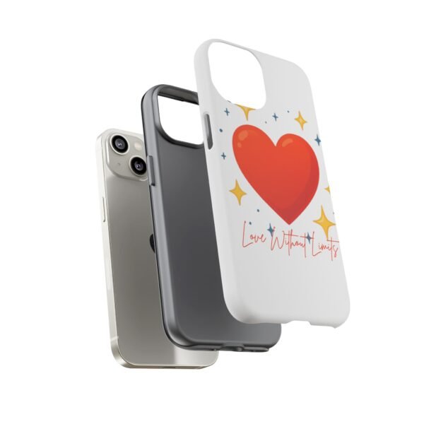 heart sparkle phone case – “love without limits” protective cover