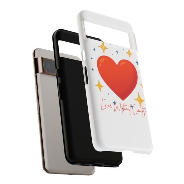 heart sparkle phone case – “love without limits” protective cover