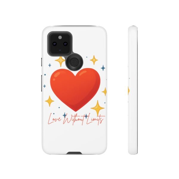 heart sparkle phone case – “love without limits” protective cover