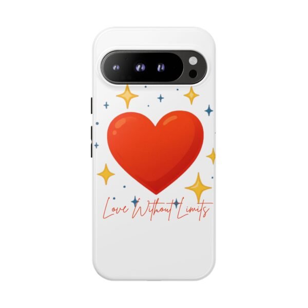 heart sparkle phone case – “love without limits” protective cover