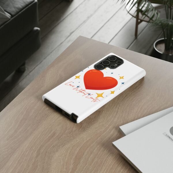 heart sparkle phone case – “love without limits” protective cover