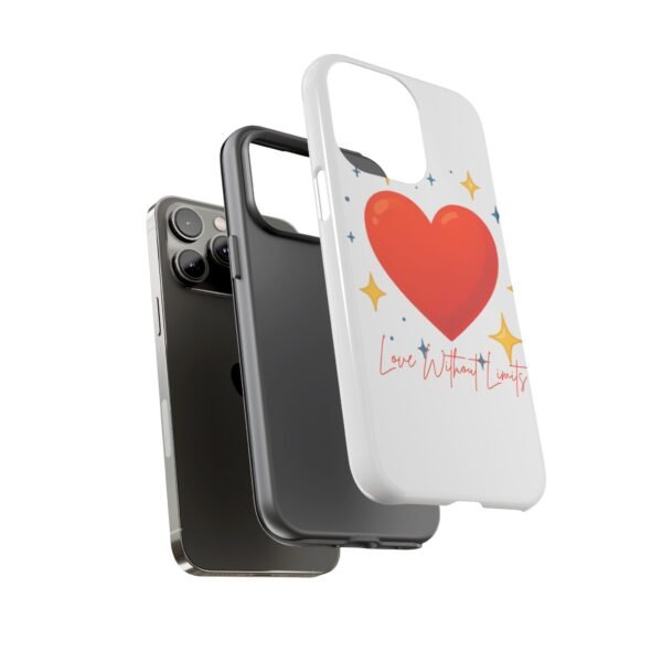 heart sparkle phone case – “love without limits” protective cover