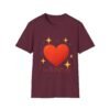 heart graphic t shirt — "love is the answer, always" valentine tee