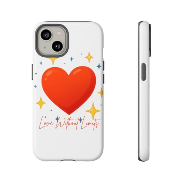 heart sparkle phone case – “love without limits” protective cover