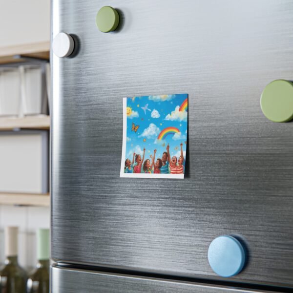 post it note pad — colorful kids rainbow sky design