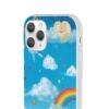 whimsical rainbow clouds phone case — cute kids sky illustration