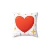 heart sparkle throw pillow — "love without limits" decorative cushion
