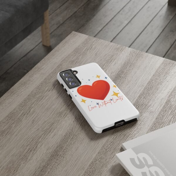 heart sparkle phone case – “love without limits” protective cover