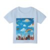 toddler t‑shirt — painting the cloud rainbow kids graphic tee