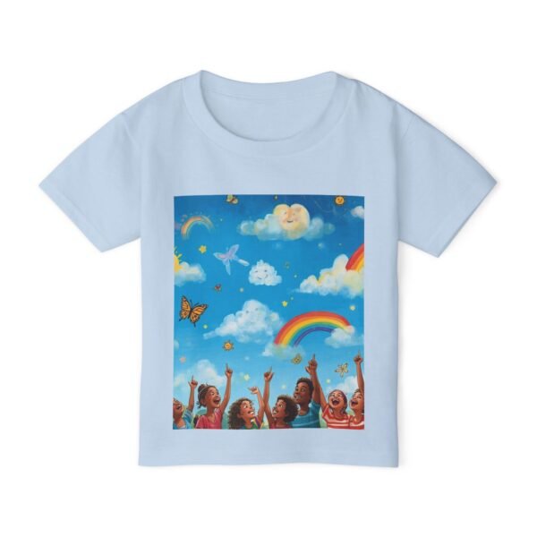 toddler t‑shirt — painting the cloud rainbow kids graphic tee
