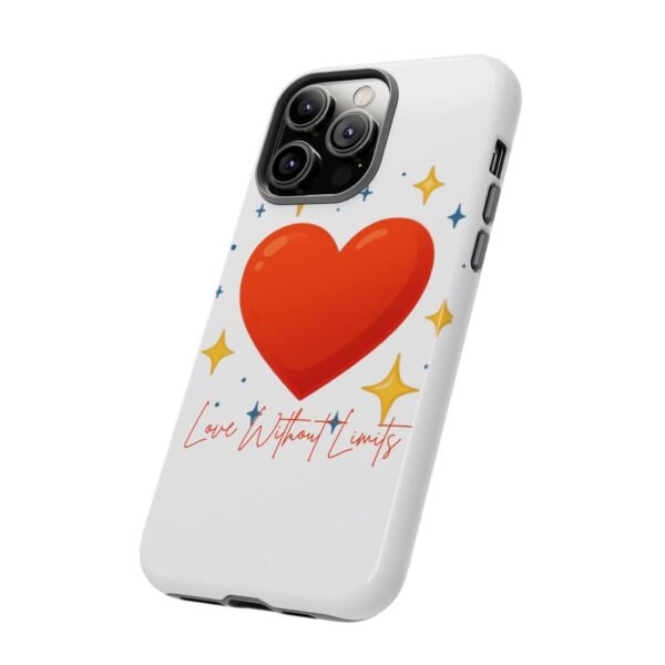 heart sparkle phone case – “love without limits” protective cover