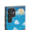 whimsical rainbow clouds phone case — cute kids sky illustration