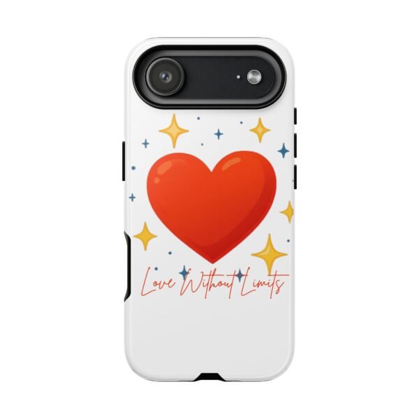 heart sparkle phone case – “love without limits” protective cover