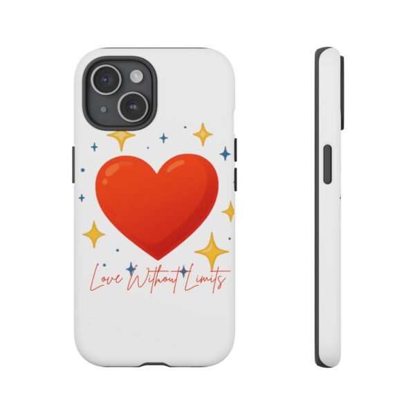 heart sparkle phone case – “love without limits” protective cover