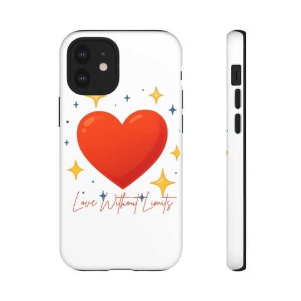 heart sparkle phone case – “love without limits” protective cover