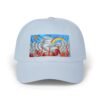 dad cap — colorful festival art rainbow & crowd embroidered hat dad cap — colorful festival art rainbow & crowd embroidered hat