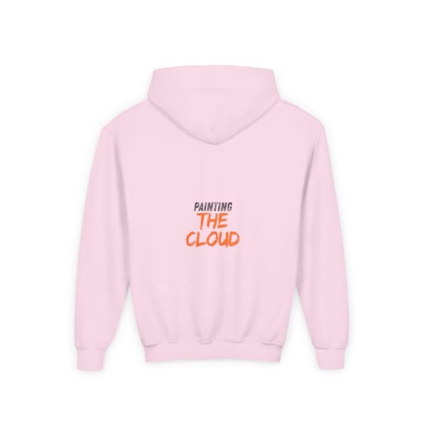 kids rainbow cloud hoodie — "painting the cloud" youth sweatshirt