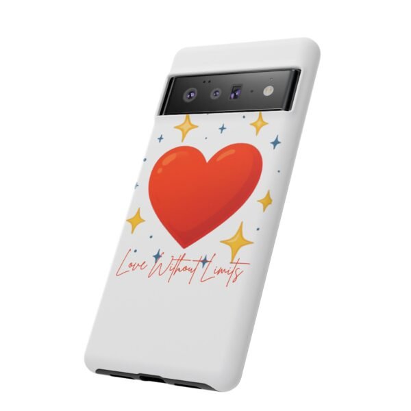 heart sparkle phone case – “love without limits” protective cover