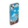 whimsical rainbow clouds phone case — cute kids sky illustration