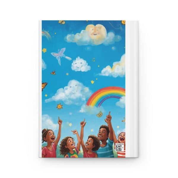 children's rainbow sky hardcover journal — bright inspirational notebook for kids