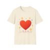 heart graphic t shirt — "love is the answer, always" valentine tee