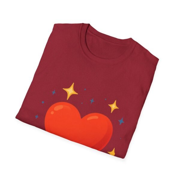 heart graphic t shirt — "love is the answer, always" valentine tee