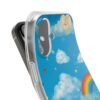 whimsical rainbow clouds phone case — cute kids sky illustration