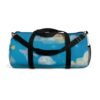 cute cloudy sky duffel bag — whimsical kids travel gym bag with sleeping cloud & stars