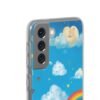 whimsical rainbow clouds phone case — cute kids sky illustration
