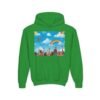 kids rainbow cloud hoodie — "painting the cloud" youth sweatshirt