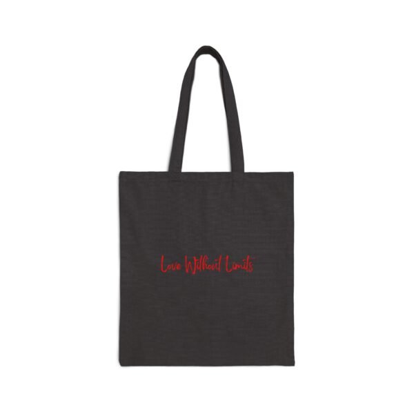 love without limits canvas tote bag – heart design, everyday market & gift tote
