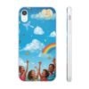 whimsical rainbow clouds phone case — cute kids sky illustration