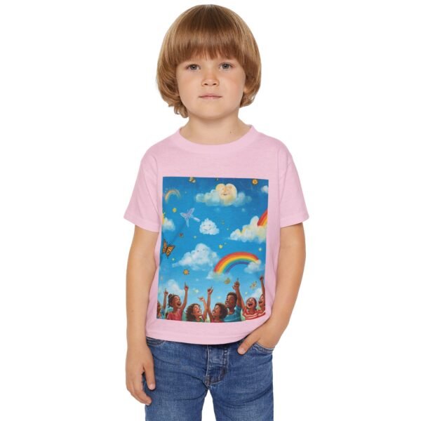 toddler t‑shirt — painting the cloud rainbow kids graphic tee