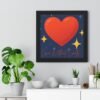 framed poster — "love without limits" heart wall art
