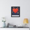 framed poster — "love without limits" heart wall art