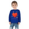 toddler long sleeve tee — sparkling red heart kids shirt (valentine’s gift)