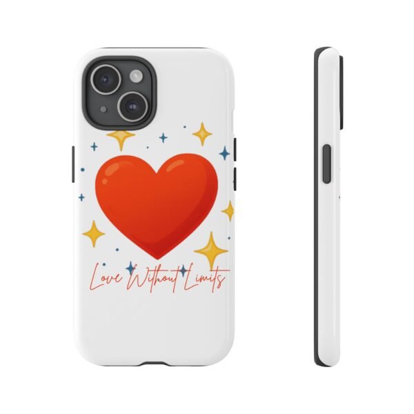 heart sparkle phone case – “love without limits” protective cover