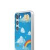 whimsical rainbow clouds phone case — cute kids sky illustration